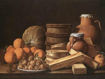 路易斯 歐熱尼奧 梅倫德斯 Still Life with Oranges and Walnuts 路易斯 歐熱尼奧 梅倫德斯 Still Life with Oranges and Walnuts